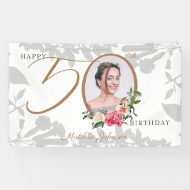 50. Geburtstag Weißes Foto Banner