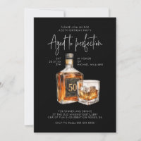 50. Geburtstag Whiskey-Einladung Fünfzig Cheers fü