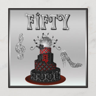 50. Geburtstags-Disco Diva Cake Sparkasse High Hee Einladung