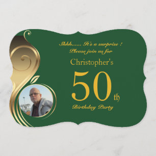 50., Geburtstags-Einladungs-Mann irgendein Alter, Einladung