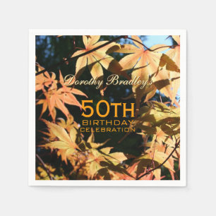 50. Geburtstags-Feier-Herbst kundenspezifisches P. Serviette