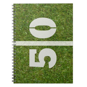50. Geburtstags-Fußballplatz-Notizbuch Notizblock