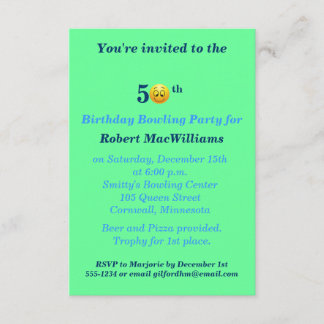 50. Geburtstags-glückliche Gesichts-Party Einladung