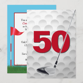 50. Geburtstags Golf Theme Party Einladung