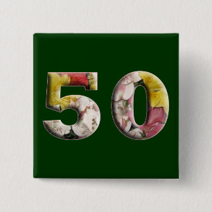 50. Geburtstags-Jahrestag 50 Jahre Button