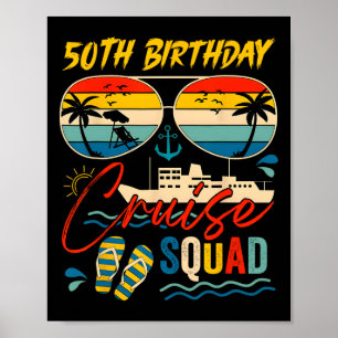 50. Geburtstags-Kreuzfahrt-Squad Familien-Kreuzfah Poster