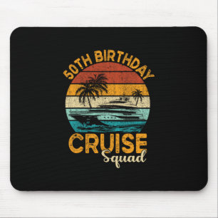 50. Geburtstags-Kreuzfahrt-Squad-Geschenke 2025 pa Mousepad