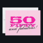 50. Geburtstags-Party Einladungen für Frauen<br><div class="desc">50. Geburtstags-Party Einladungen für Frauen Rosa 50 und fabelhaftes! Entwurf.</div>