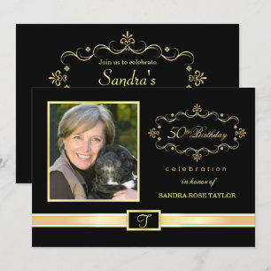 50. Geburtstags-Party Einladungen mit Foto
