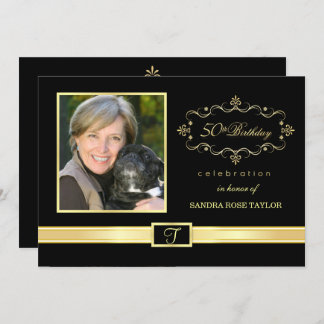 50. Geburtstags-Party Einladungen mit Foto
