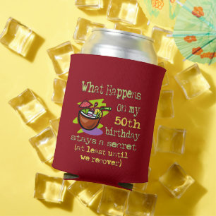 50. Geburtstags-Party-Geschenke. Was auf meinem Dosenkühler