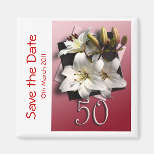 50. Geburtstags-Party Save the Date Magnet