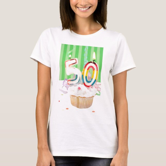 50. Geburtstags-Partygruß T-Shirt (Vorderseite)