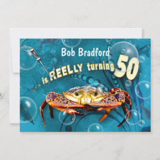 50. Geburtstagseinladung - CRAB FEAST Einladung
