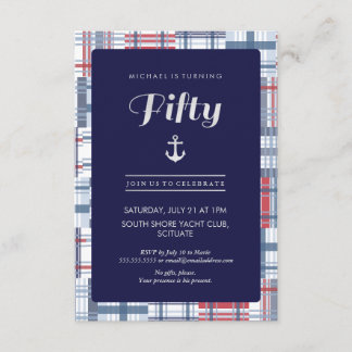 50. Geburtstagseinladung - Fünfzig, Schöner Sommer Einladung