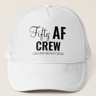 50. Geburtstagsfeier Fünfzig AF Crew Squad Gruppen Truckerkappe