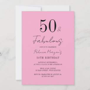 50. Geburtstagsfeier Fünfzig und Fantastisch Skrip Einladung