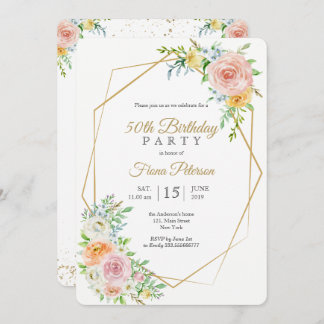50. Geburtstagsfeier für sie Einladung
