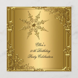 50. Geburtstagsfeier Goldene Schneeflocke Einladung