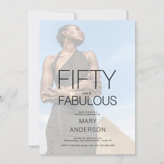 50. Geburtstagsfeier im fabelhaften Foto Einladung
