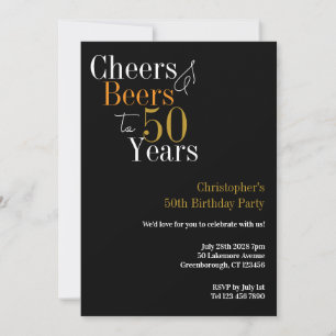 50. Geburtstagsfeier Prost und Bier Einladung