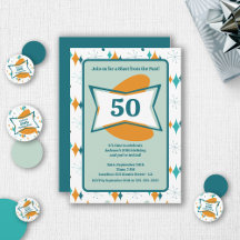 50. Geburtstagsfeier Retro Mitte des Jahrhunderts,
