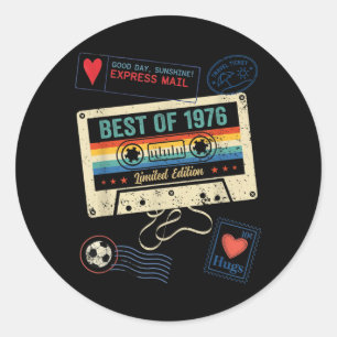 50. Geburtstagsfeier Vintage Fußball Fan Retro Runder Aufkleber