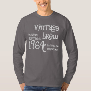 50. Geburtstagsgeschenk 1964 Vintag Brew Gray G216 T-Shirt
