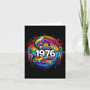 50. Geburtstagsgeschenk 1976 Disco Frieden Vintage Karte