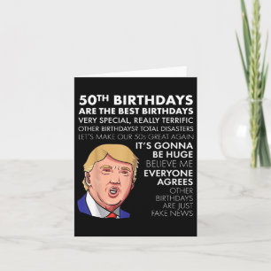 50. Geburtstagsgeschenk Funny Trump Zitat Shirt fü Karte