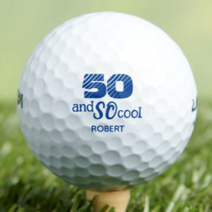 50. Geburtstagsgeschenk für Kollegen – Blau Cooler Golfball