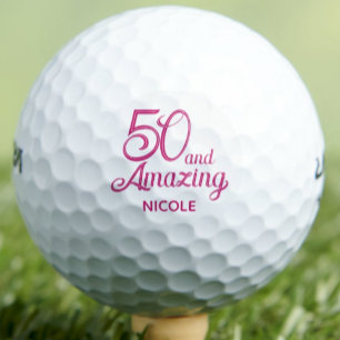 50. Geburtstagsgeschenk für Tochter Rosa Chic Erin Golfball