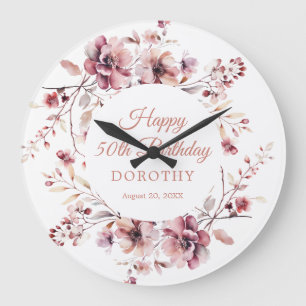50. Geburtstagsgeschenk Personalisierte Wall Clock Große Wanduhr