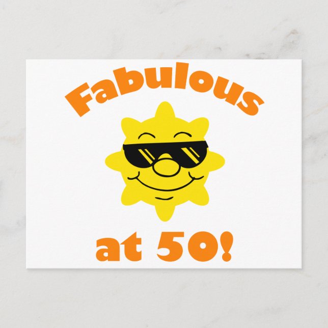 50. Geburtstagsgeschenk Postkarte (Vorderseite)