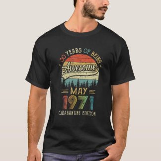 50. Geburtstagsgeschenk Retro Mai 1971 50 Jahre al T-Shirt
