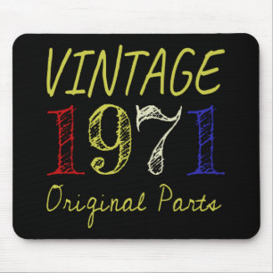 50. Geburtstagsgeschenk Vintag Retro 1971 Mousepad