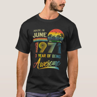 50. Geburtstagsgeschenk Vintag Retro Juni 1971 50 T-Shirt