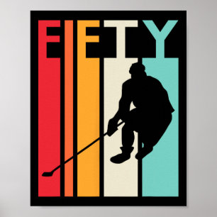 50. Geburtstagsgeschenk Vintage Hockey 50 Jahre a Poster