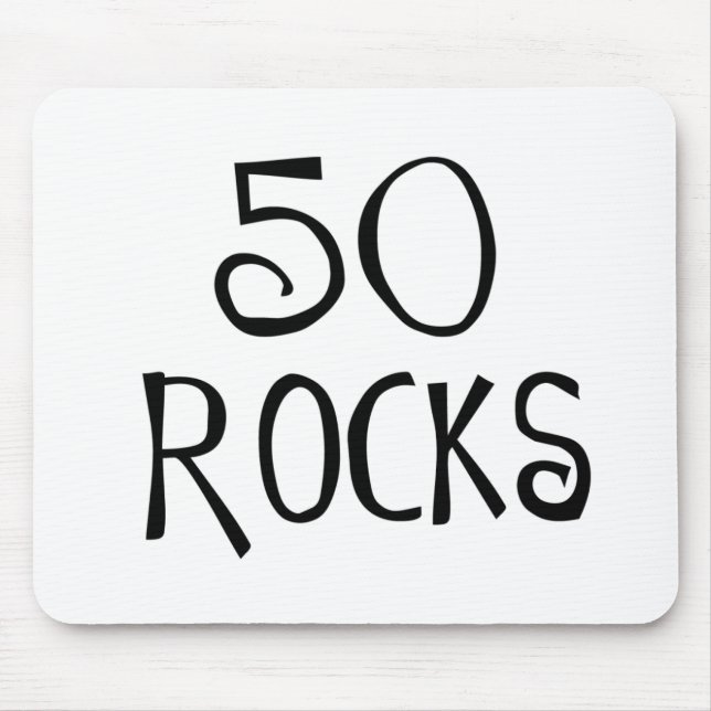 50. Geburtstagsgeschenke, 50 FELSEN Mousepad (Vorne)