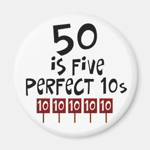 50. Geburtstagsgeschenke, 50 ist 5 perfekte 10s! Magnet