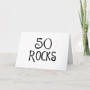 50. Geburtstagsgeschenke, 50 ROCKS Karte