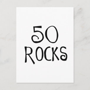 50. Geburtstagsgeschenke, 50 ROCKS Postkarte