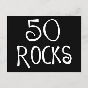 50. Geburtstagsgeschenke, 50 ROCKS Postkarte