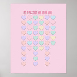 50. Geburtstagsgeschenke - 50. Wir Liebe Sie Poster