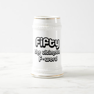 50. Geburtstagsgeschenke - fünfzig, das Bierglas