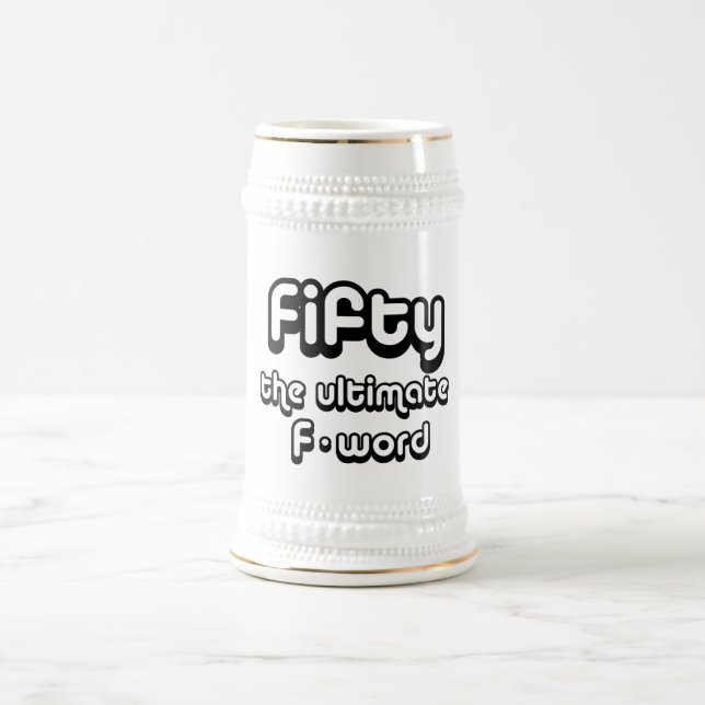 50. Geburtstagsgeschenke - fünfzig, das Bierglas (Mittel)