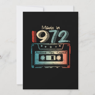 50 Geburtstagsgeschenke Jahr alt 1972 Kassette Save The Date