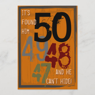 50. Geburtstagsgrungy Countdown-Party Einladung