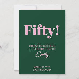 50. Geburtstagskarte Einladung