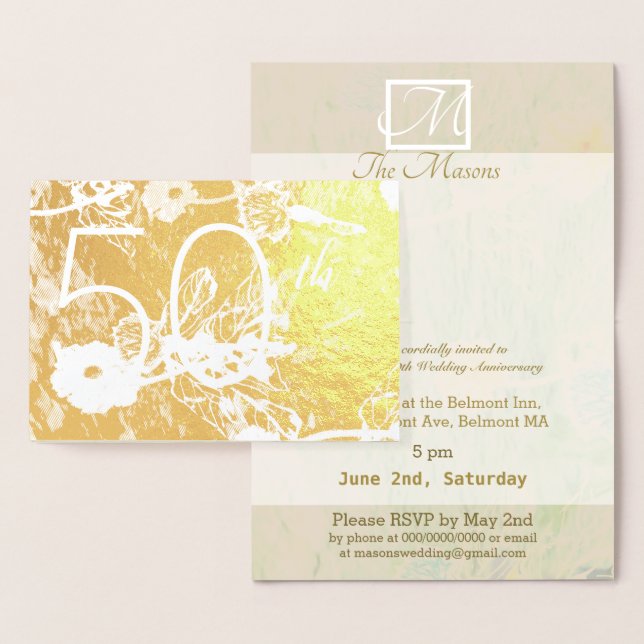 50. Geburtstagskarte Folienkarte (Anzeige)